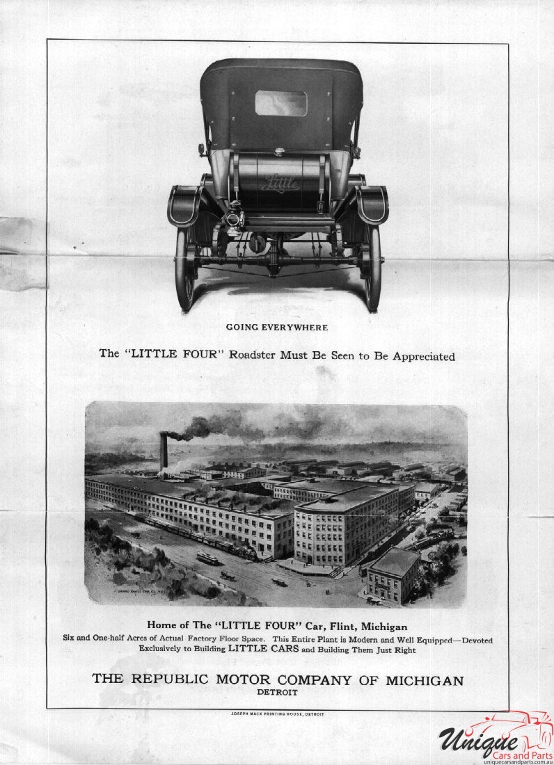 1913 Chevrolet Little Four Brochure Page 1